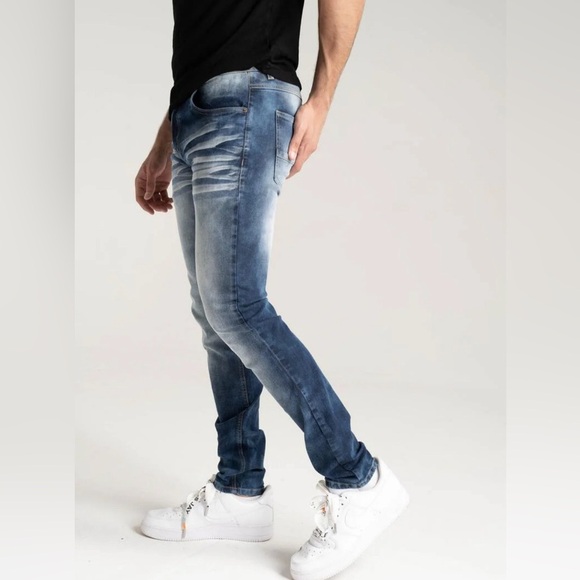 Spark Jeans Mens 34/32 Stretch/Slim Fit Premium Denim Studio Collection Med Wash - Picture 1 of 16
